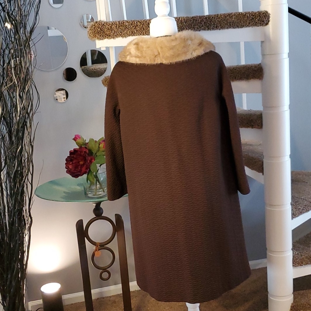 Chic Vintage Coat with Fur Collar - Picture 6 of 12